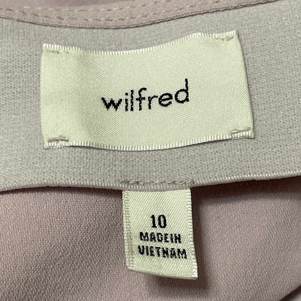 Aritzia Wilfred Lilac Purple Sleeveless Square Neck Fit & Flare Mini Dress 10 - Picture 4 of 5
